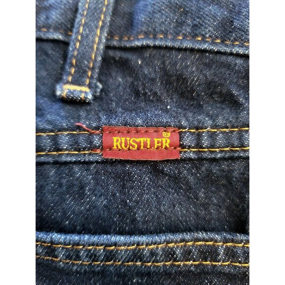 Rustler Mens 36x29 Relaxed Fit Straight Leg, Dark Jeans Durable Farm Work Casual - Picture 4 of 11